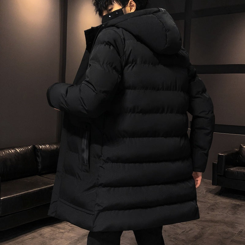 Men's Down Jacket Men's Mid Length Cotton Coat