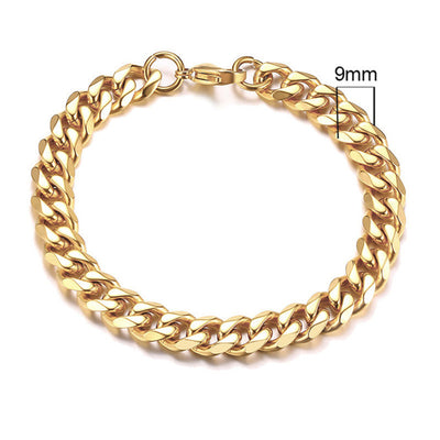 Men's golden Cuban chain