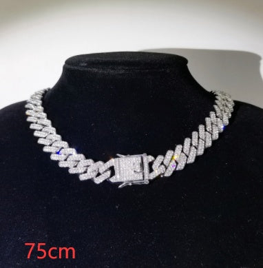 Cuban Chain Diamond Bracelet 14mm Diamond Full Diamond