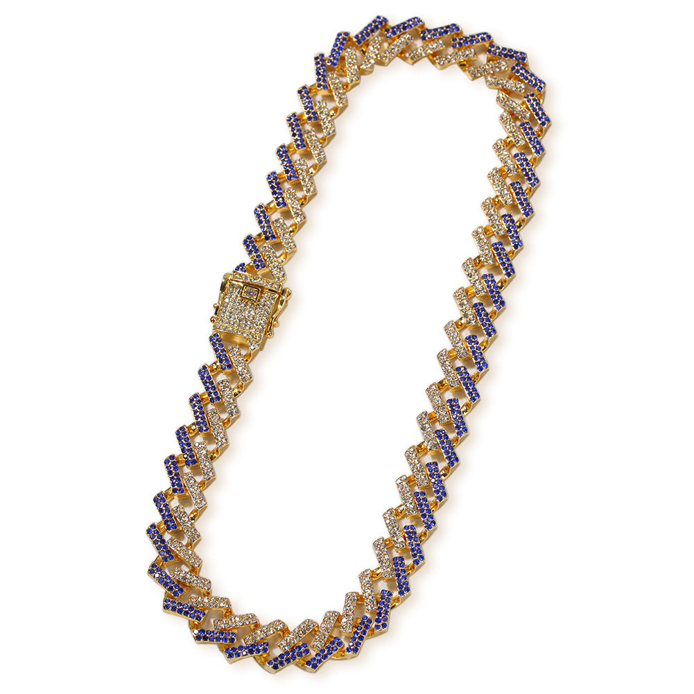 Blue Hip Hop Cuban Chain