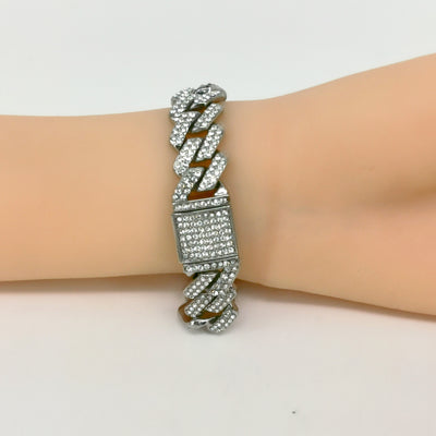 Cuban Chain Diamond Bracelet 14mm Diamond Full Diamond