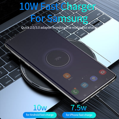 Wireless disc charger for mobile phones