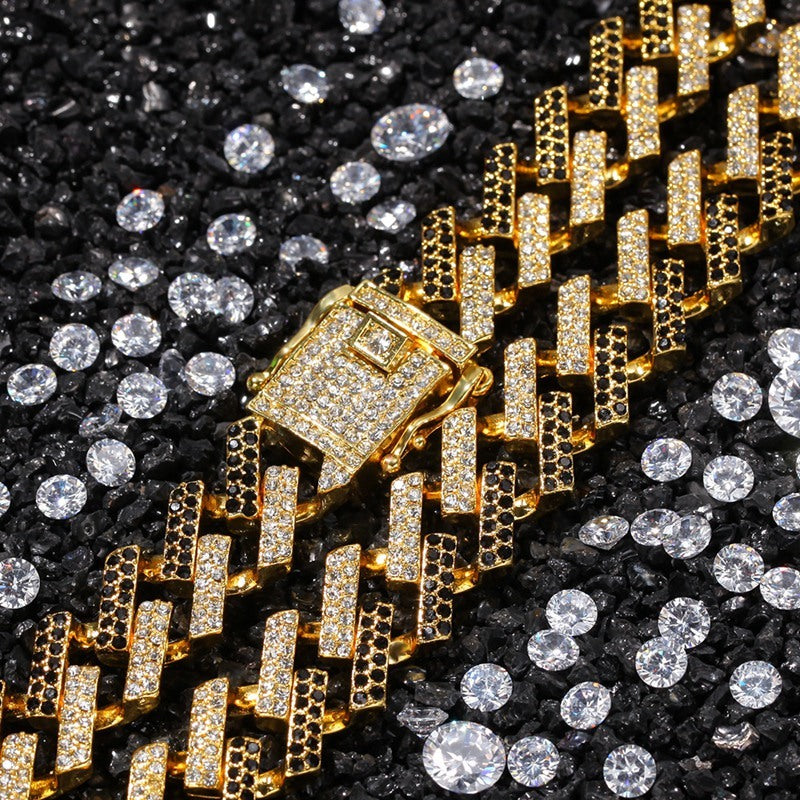 Rhombus full diamond Cuban chain