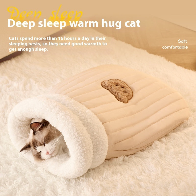 Sleeping Bag Warm Closed Pocket Cat Nest