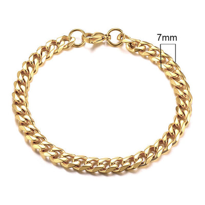 Men's golden Cuban chain