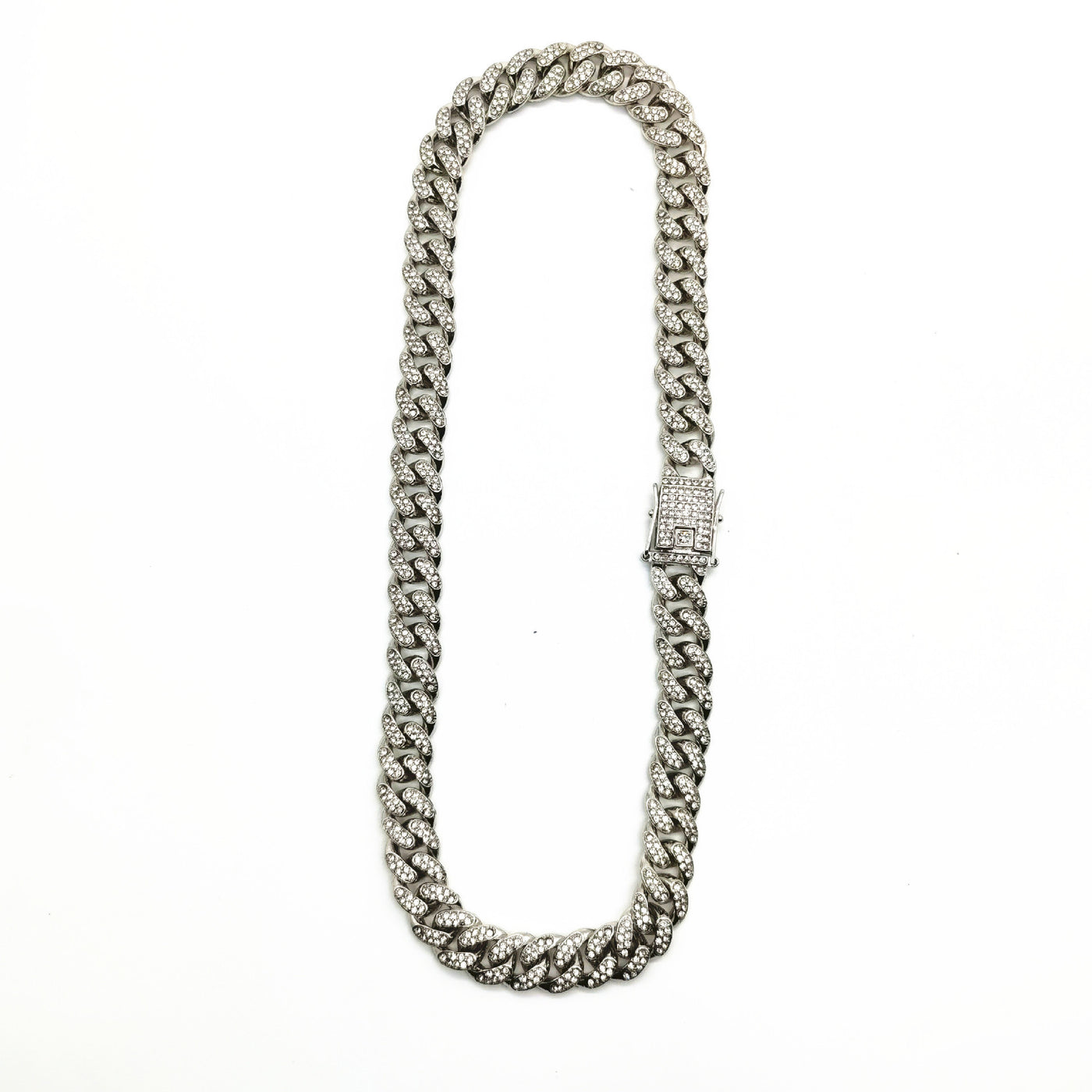 Alloy Line Cuban Link Chain Diamond Bracelet