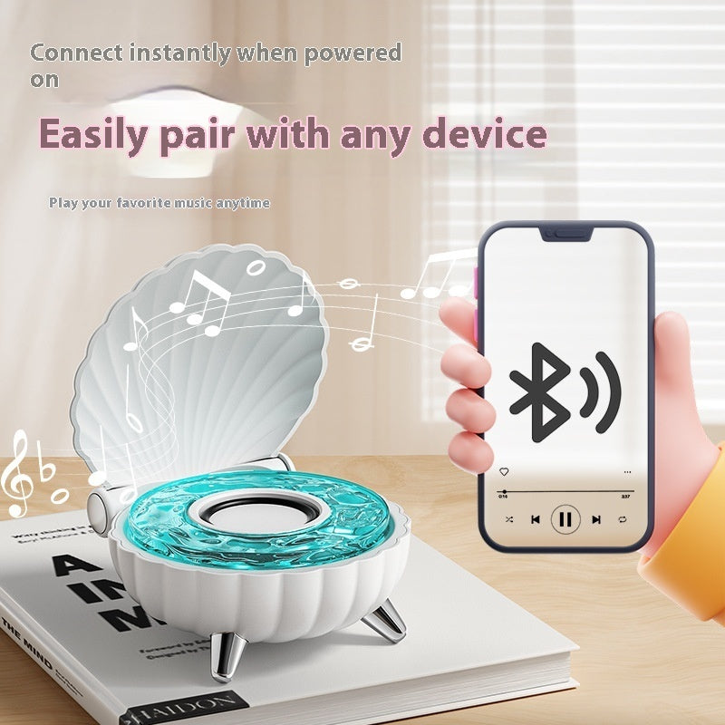 Shell Bluetooth Stereo Colorful Light Bedroom Mini Ambience Light