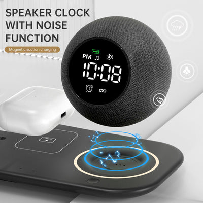 Multi Functional White Noise Ambient Light Alarm Clock Bluetooth Speaker