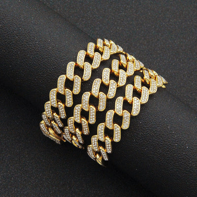 Men's Full Diamond Cuban Bracelet Bracelet