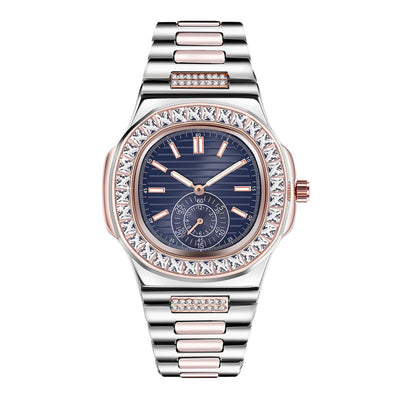 Mens Fashion Alloy Band Diamond Gifts Watches