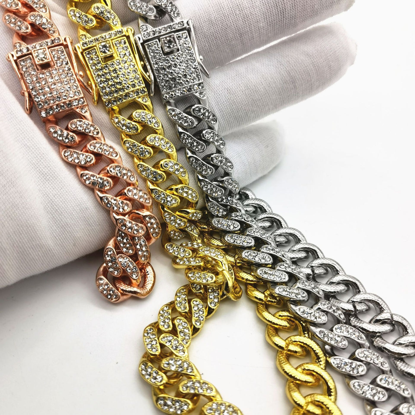 Cuban Chain 12mm Full Diamond Bracelet