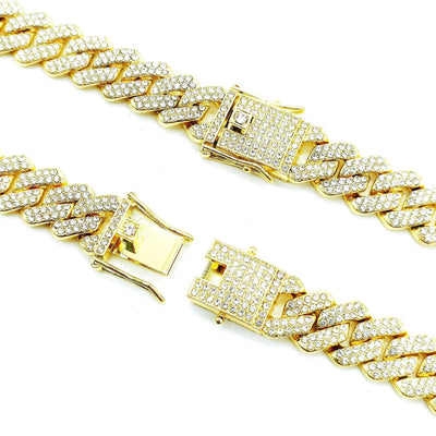 Cuban Chain Diamond Bracelet 14mm Diamond Full Diamond