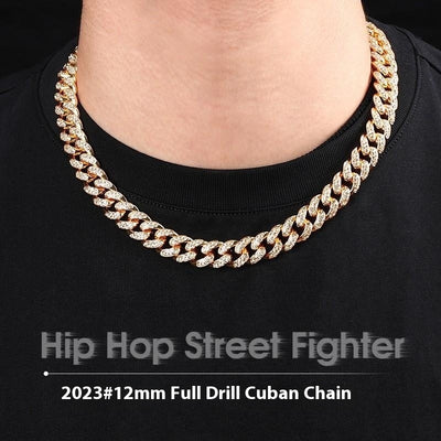 Alloy Line Cuban Link Chain Diamond Bracelet